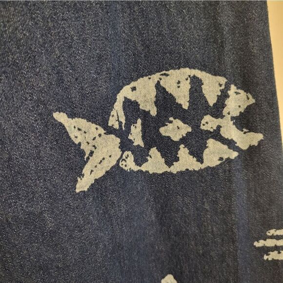 BLUE J. Vintage Fish Novelty Print Cotton Tank Top Dress, L (approx) - Picture 8 of 8